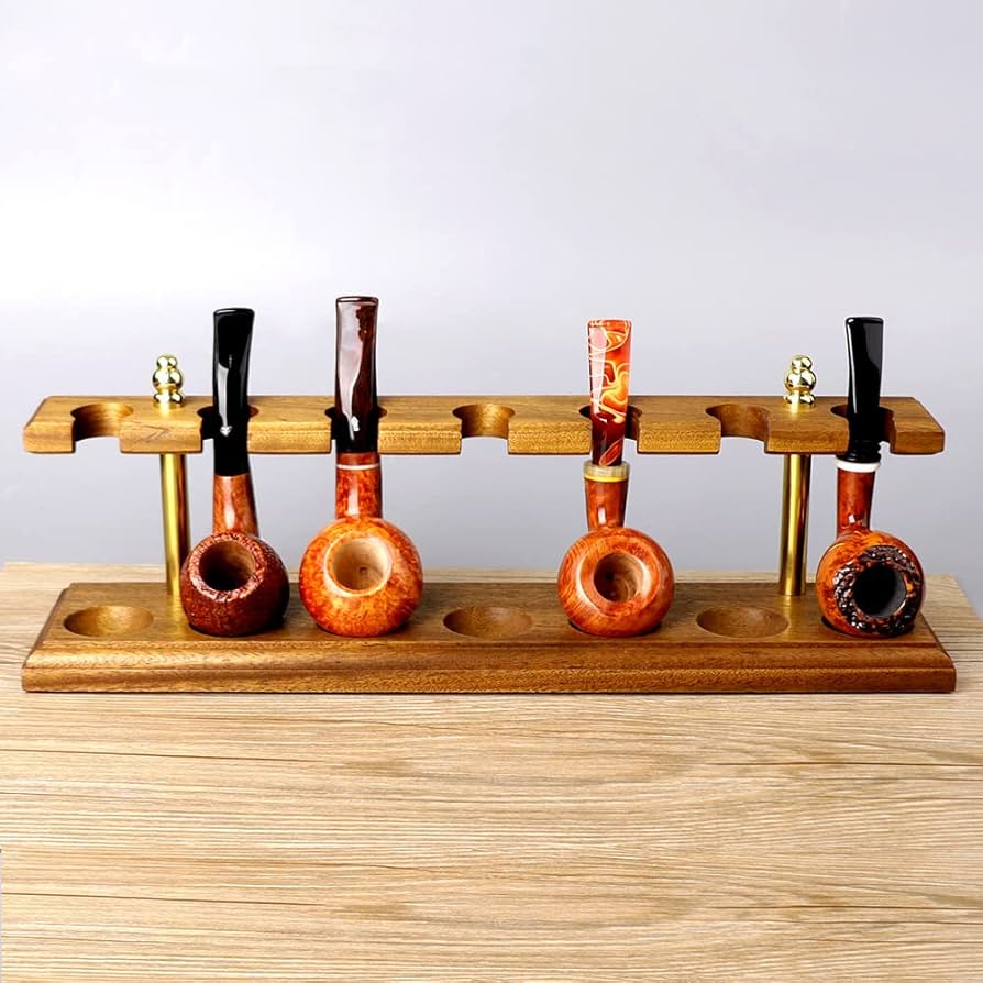 木製 回転式パイプスタンド　18本用　パイプ10本付き　アンティーク 木製 回転式パイプスタンド 18本用 パイプ10本付き アンティーク