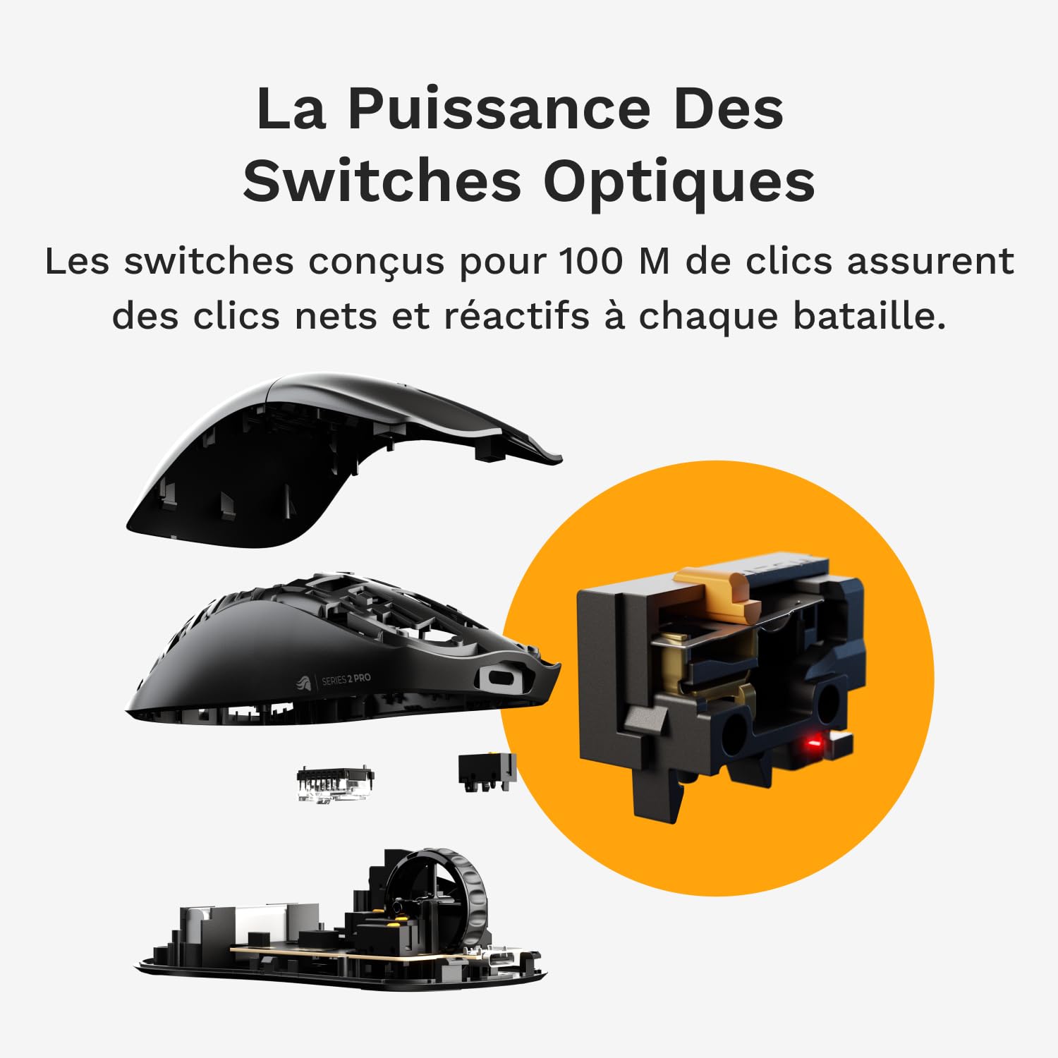 GLORIOUS Gaming Series 2 Pro Souris sans Fil : compacte, 55 g, Polling sans Fil 8K, capteur 26K, switches optiques, Souris pour sur PC, Prise Bout des Doigts, Griffe et FPS - Blanc