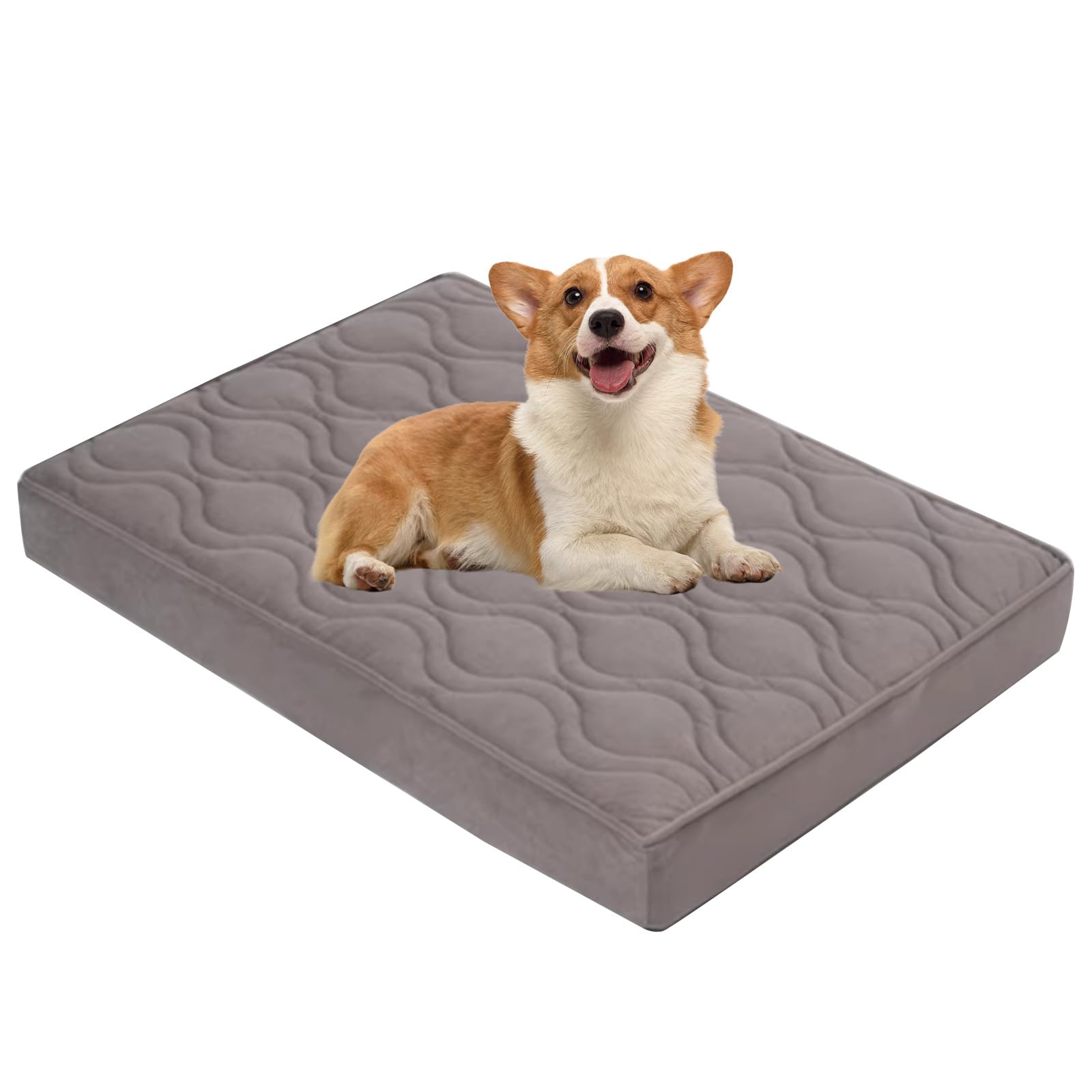 Cuccia per Cani Ortopedico, Letto per Cani Sfoderabile E Lavabile,Materassino per Cani con Base Antiscivolo, Cuscino Cane Impermeabile,Marrone,XL