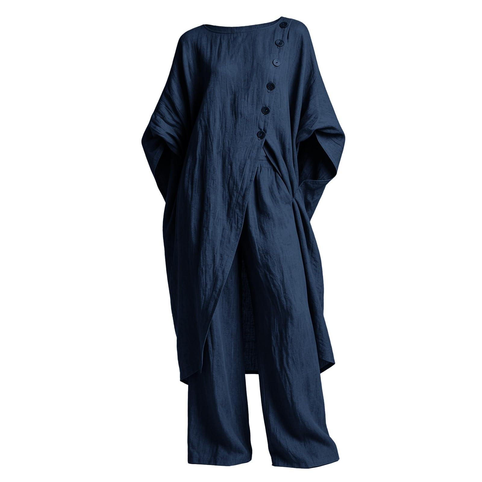 Conjunto Mujer Verano 2 Piezas Moda raje de Primavera Ligero Chndal Blusa Pantalones Ropa Playa Vacaciones Deportivo Casa Trabajoconjunto Verano mujerInformal y desenfadado