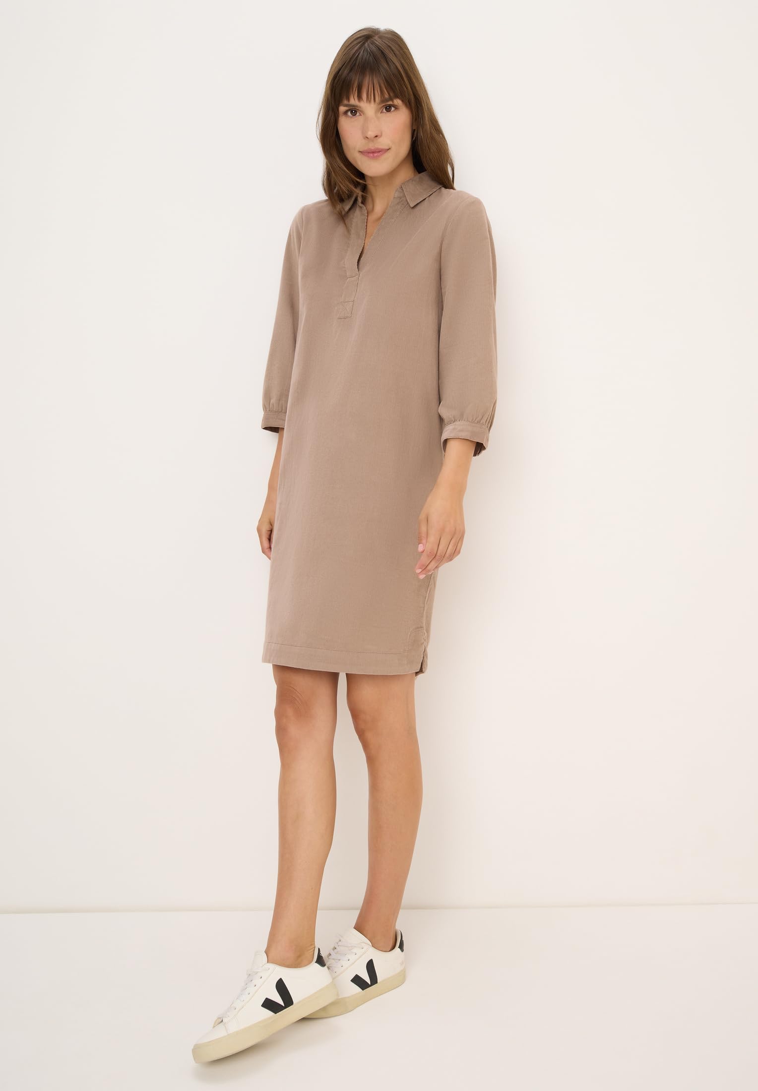 Cecil Robe en Velours côtelé de Couleur Unie Femme