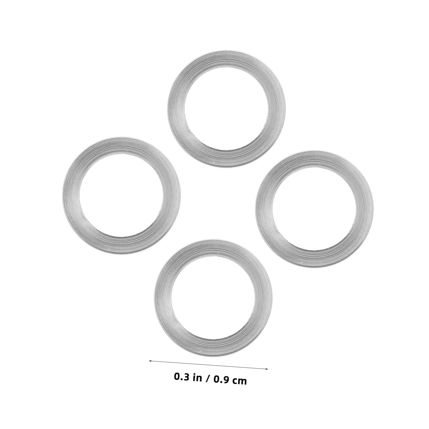 NAMOARLY 4pcs Screw Washer Headset Spacer for Fork Stem Washer Hardware Kit Bicycle Stem Headset Spacers Bicycle Headset Spacers Spacer for Mountain Bikes Flat Washers Titanium Alloy Silver