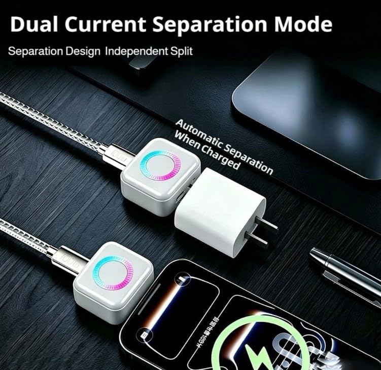 Image of 2-in-1 USB-C Magnetic Wireless Charger Adapter for iPhone 15 /16 Series, 20W Fast Charging Converter, Type-C Plug-in Magnetic Charging Receiver, Compact Portable Charging Accessory