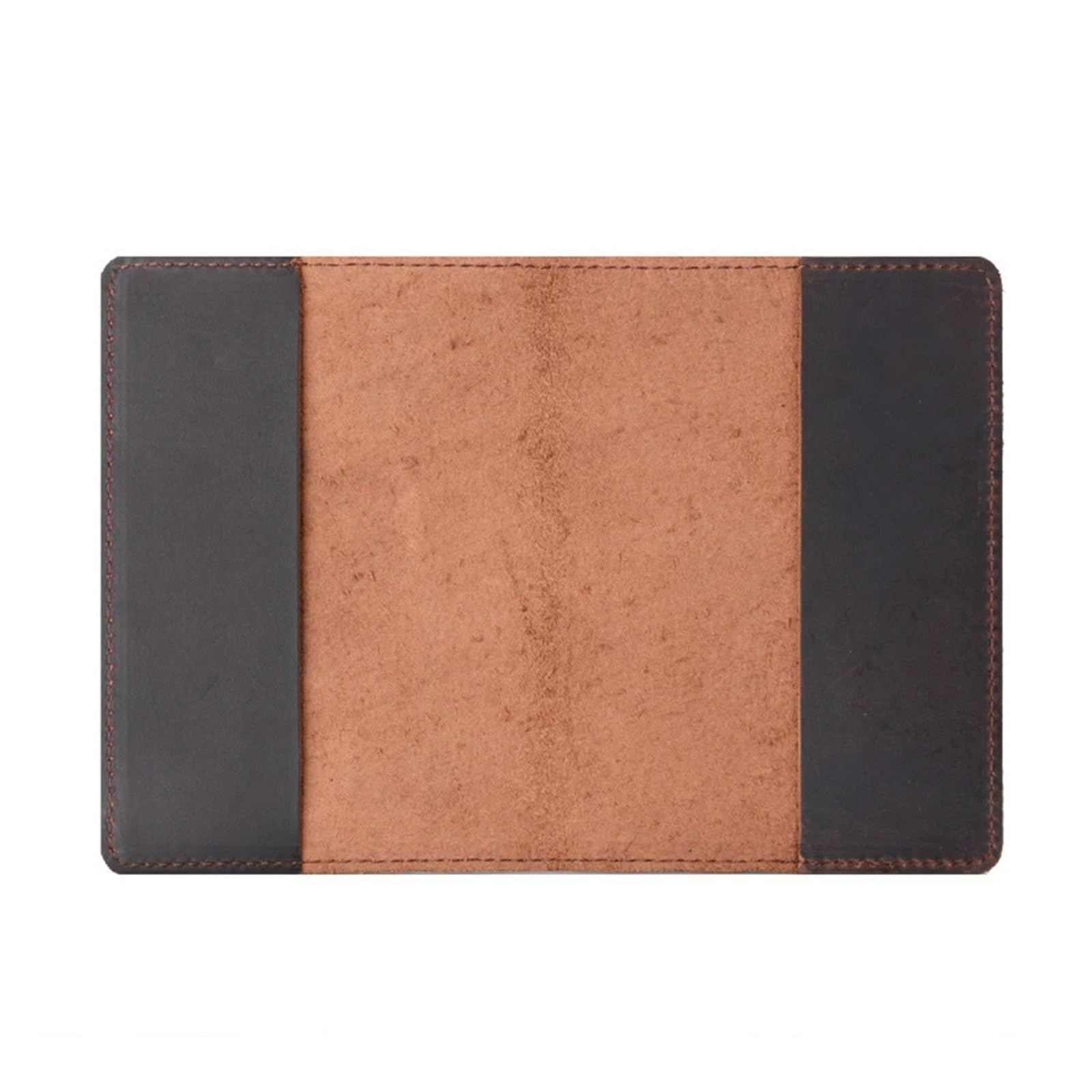 1 custodia for passaporto: portafoglio da viaggio in pelle con scomparti for carte di credito(Brown)