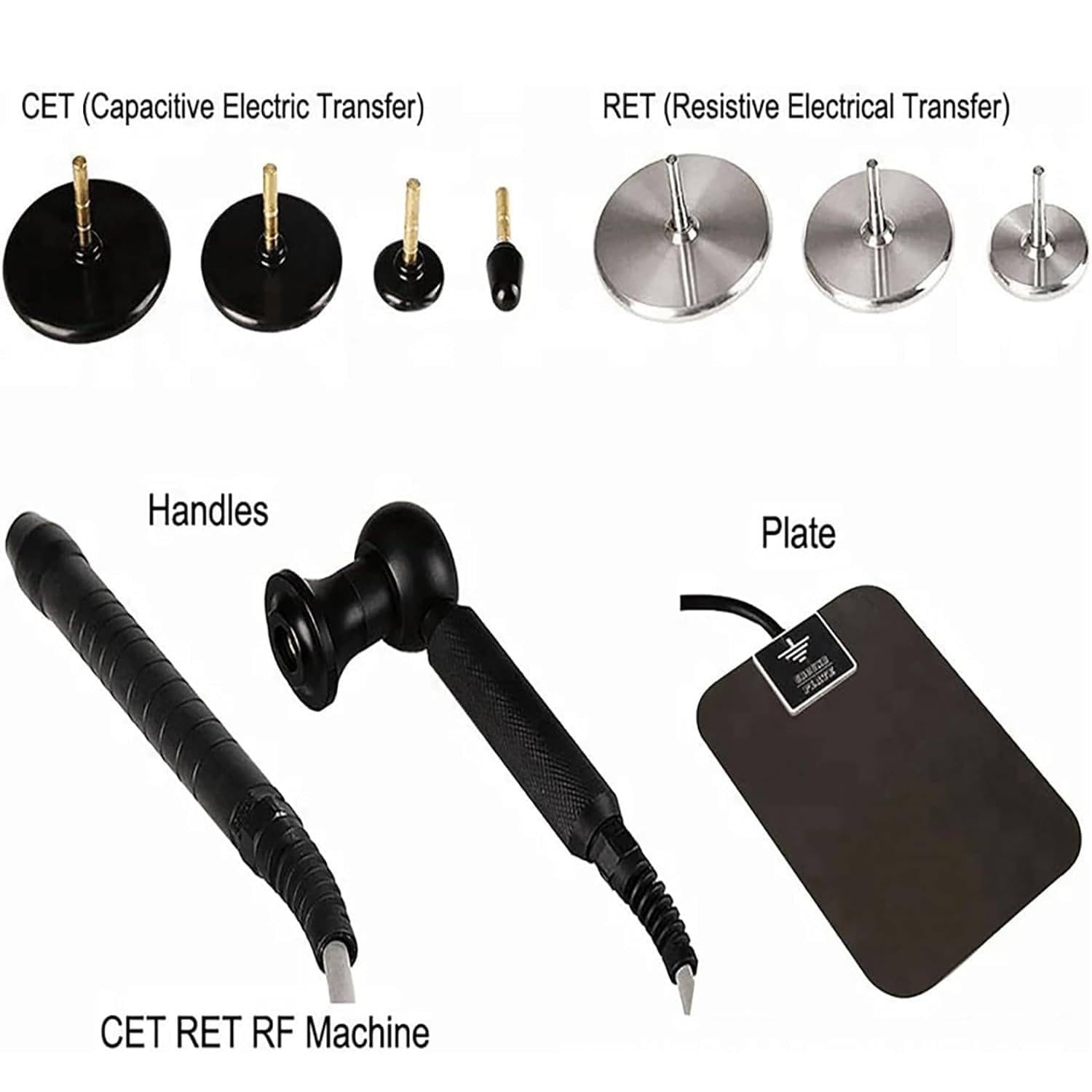 Máquina de diaterapia de radiofrecuencia monopolar de teca de 448 KHz para el cuidado corporal, RET CET Tecar, terapia de radiofrecuencia, lifting facial, alivio del dolor.