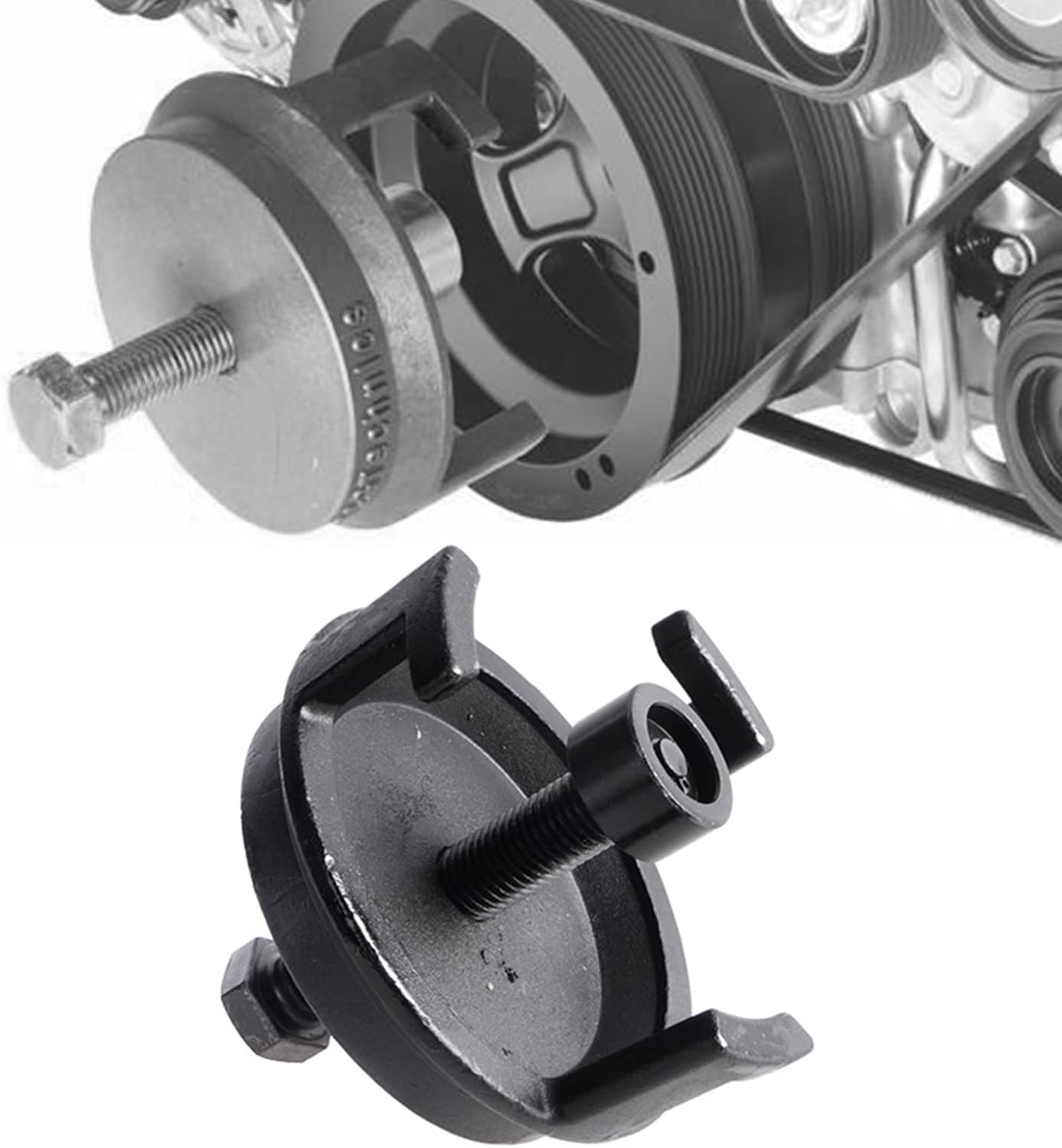 Portable Puller Crank Pulley Puller Replacement Engine Tool Set Quickly Removes Balancers Iron