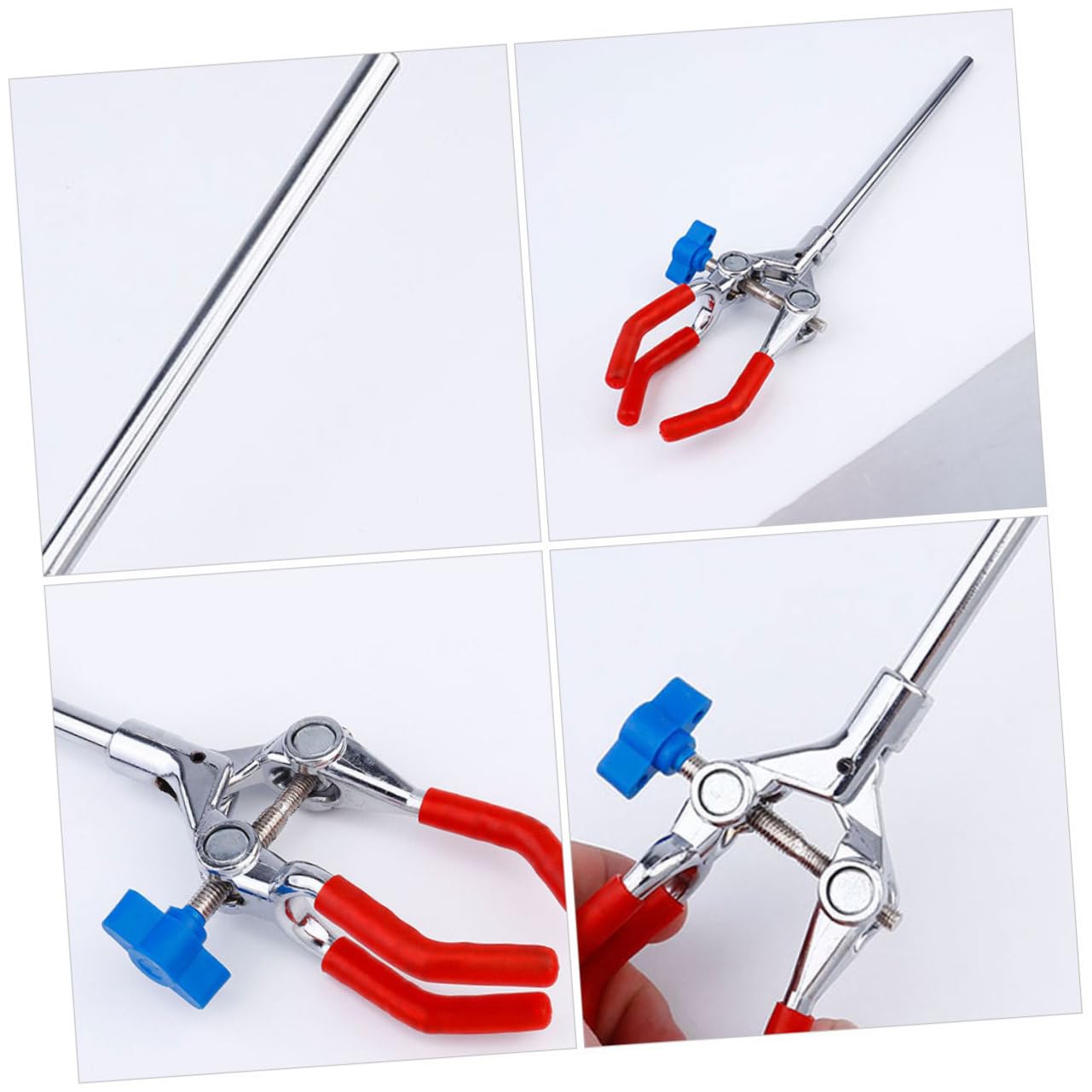 GLEAVI 8piezas Abrazadera De Laboratorio De Ajustable Para Frascos De Resistente y Segura Para Tubos De Ensayo y Frascos Entornos De Laboratorio