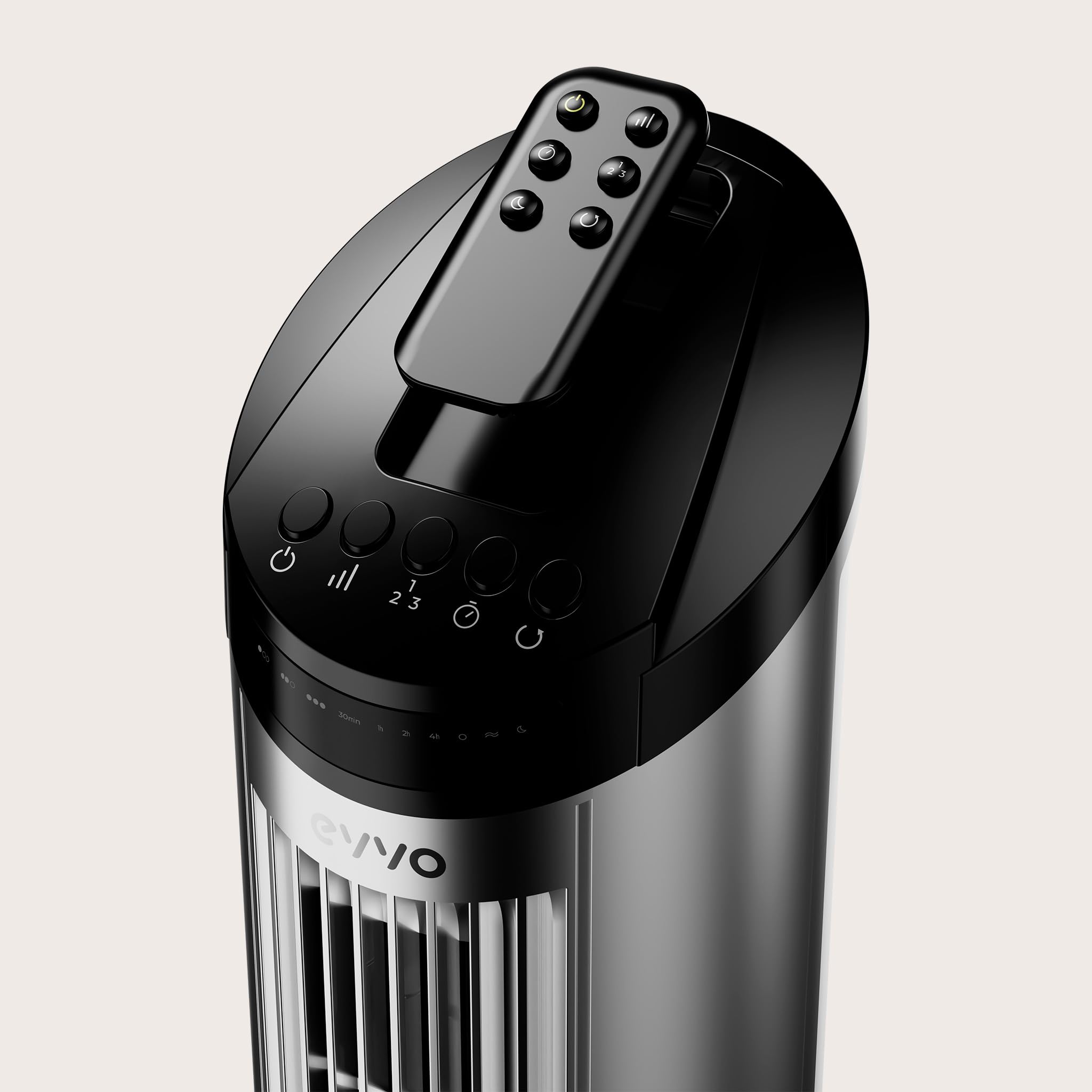EVVO Ventilador de Torre con Función Turbo - Ventilador Vertical Silencioso con Mando a Distancia, Pantalla LED y Temporizador, Ventilador Columna Potente para Salón y Dormitorio (50, Vatios) - 5