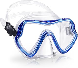 Gafas de natación para niños, máscara de buceo con cubierta de nariz para jóvenes, antivaho con visión clara
