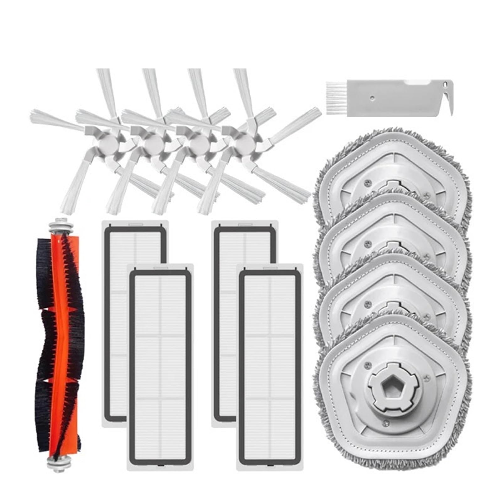 Kompatybilny z XiaoMi samoczyszczącym robotem odkurzającym i mopującym Dreame Bot W10 Główna/boczna szczotka Pojemnik na kurz Części zamienne do odkurzacza(Set 18)
