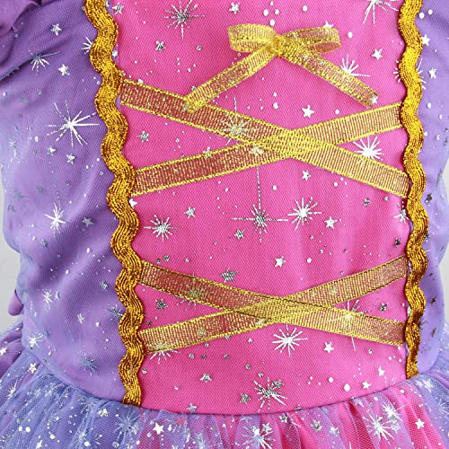 Vestido de princesa Rapunzel para niñas disfraz cosplay miniatura 6
