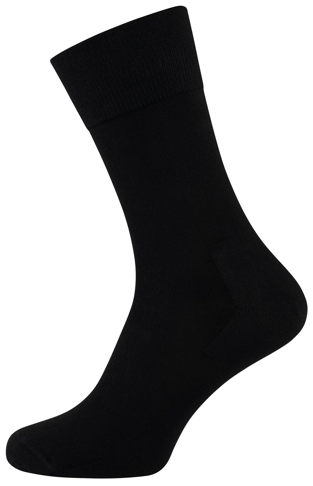 Nur Die Men's Durable Comfort Soft & Moisture Control Socks with Comfort Waistband, black, 43-46