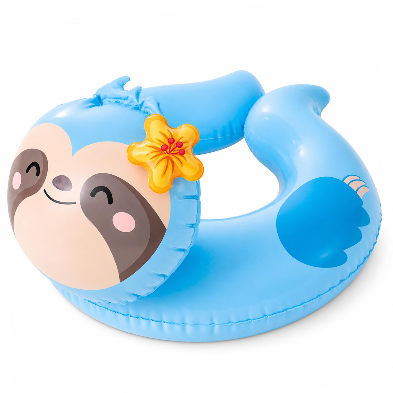 HOMAVEL Inflatable Swim Ring Summer Pool Floats – 55cm/58cm/76cm/91cm Swim Tube for Beach, Summer Water Party, Adult Swim Ring for Family Swimming Pool Fun (Raccoon-55cm)