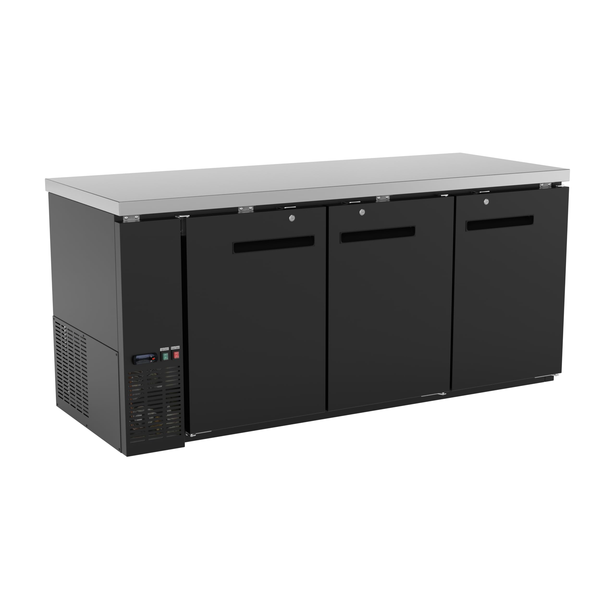 Krollen Industrial UBB-378-HC 25.8 cu ft Beverage Cooler Black