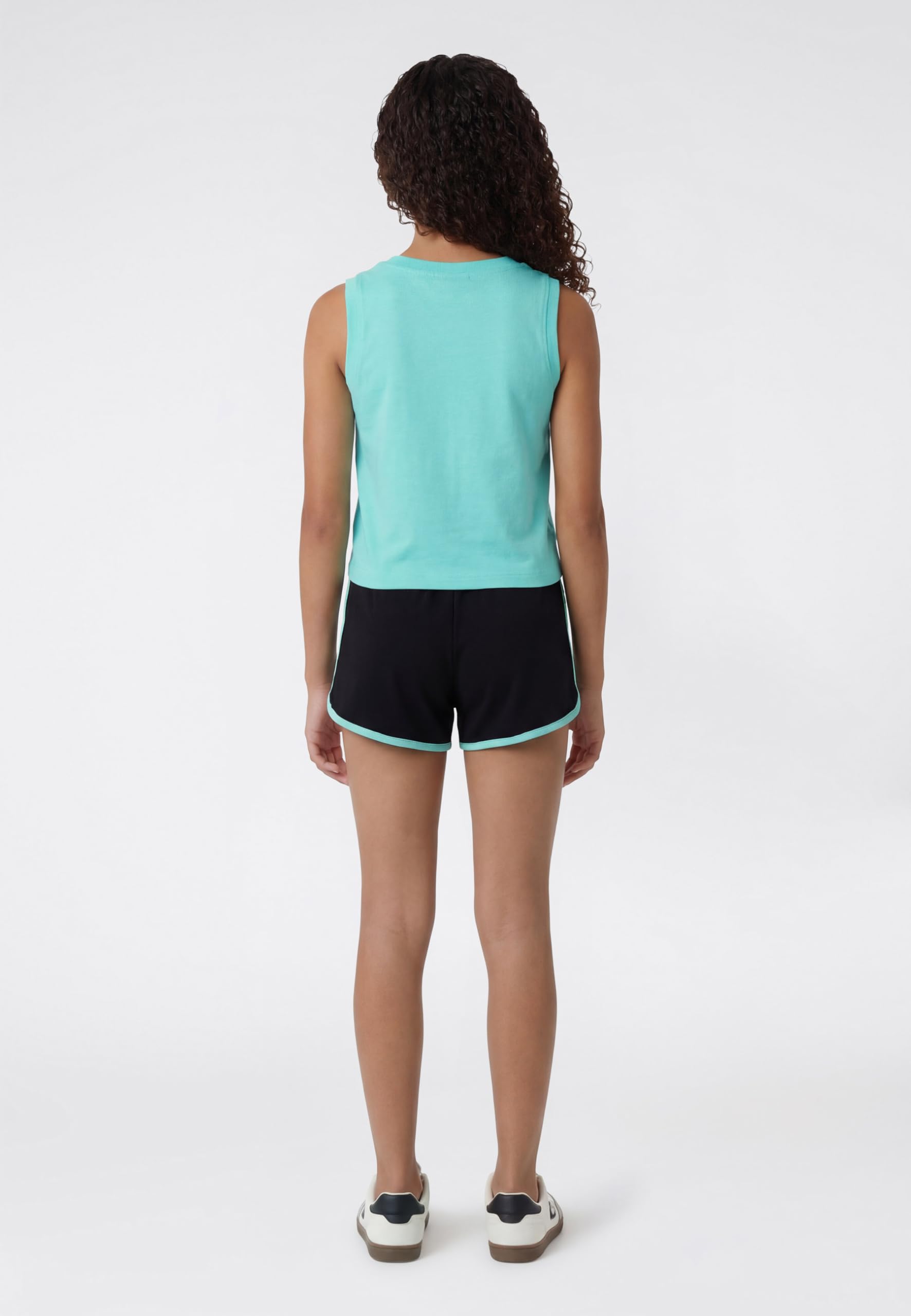 Champion Ragazza Graphic Shorts Set T-Shirt, Azzurro (BS137), L