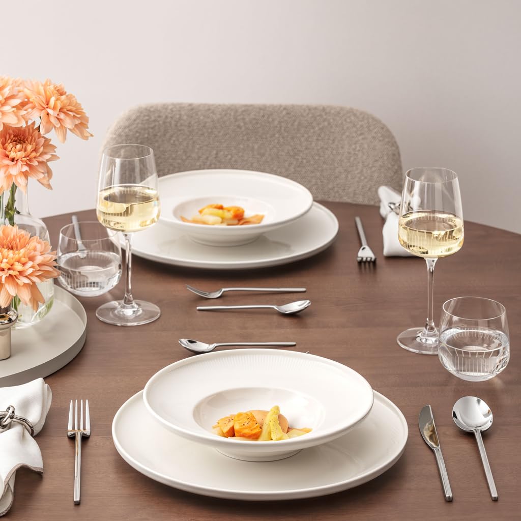 Villeroy & Boch Afina Besteckset, 30-teilig, Maße: ca. 44x29x6,5cm, spülmaschinenfest, Tafelbesteck aus hochglanzpoliertem Edelstahl