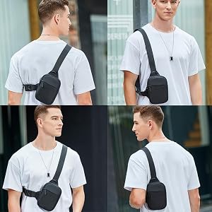 Sac Bandoulière étanche Flintronic - Sac De Poitrine Cross-body Léger - Pour Voyage, Sport - Homme/Femme
