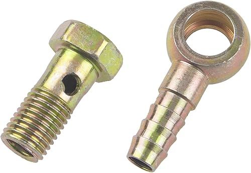 Miniatura 3 de Rrina 2 juegos de accesorios de tornillo de púas para manguera de banjo M12, tornillo de banjo, arandela aplastante, kit para automóvil y