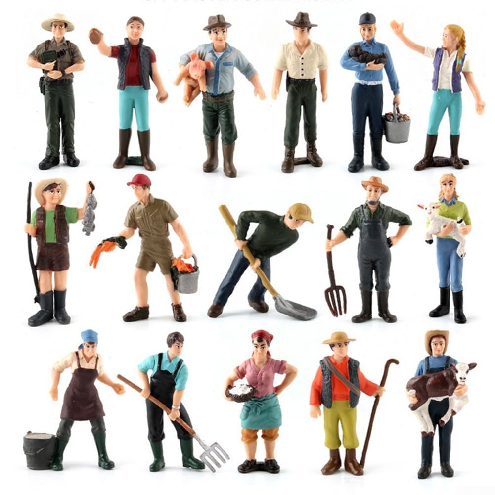 Miniature Model Trains People, Colorful Simulation Figures for Train Enthusiasts and Collectors (ZQ 713)