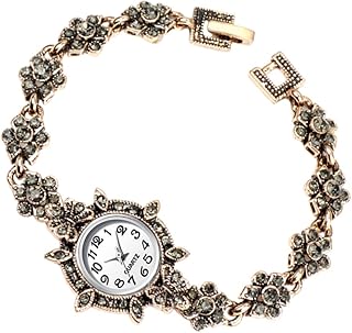 1 Peça Pulseira De Relógio Decoração De Strass Pulseira Feminina Relógio De Pulso Retrô Pulseira Relógio De Cristal Glitter Boêmio Pulseira De Relógio Pulseira Relógio De