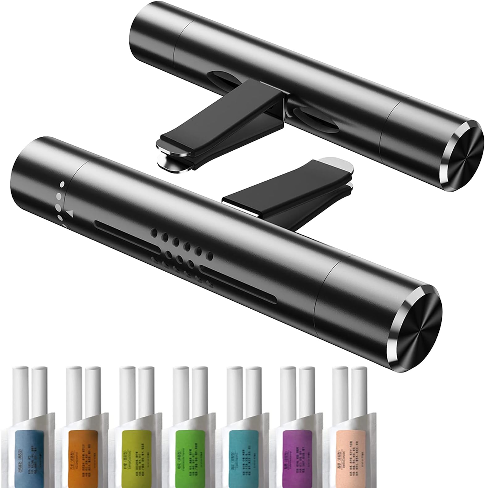 KMSCO Car Air Fresheners Scents Diffuser Vent Clips Perfume Essential Oil sticks Fro Women Men Automotive Fragrance Decoration Accessories(Black)