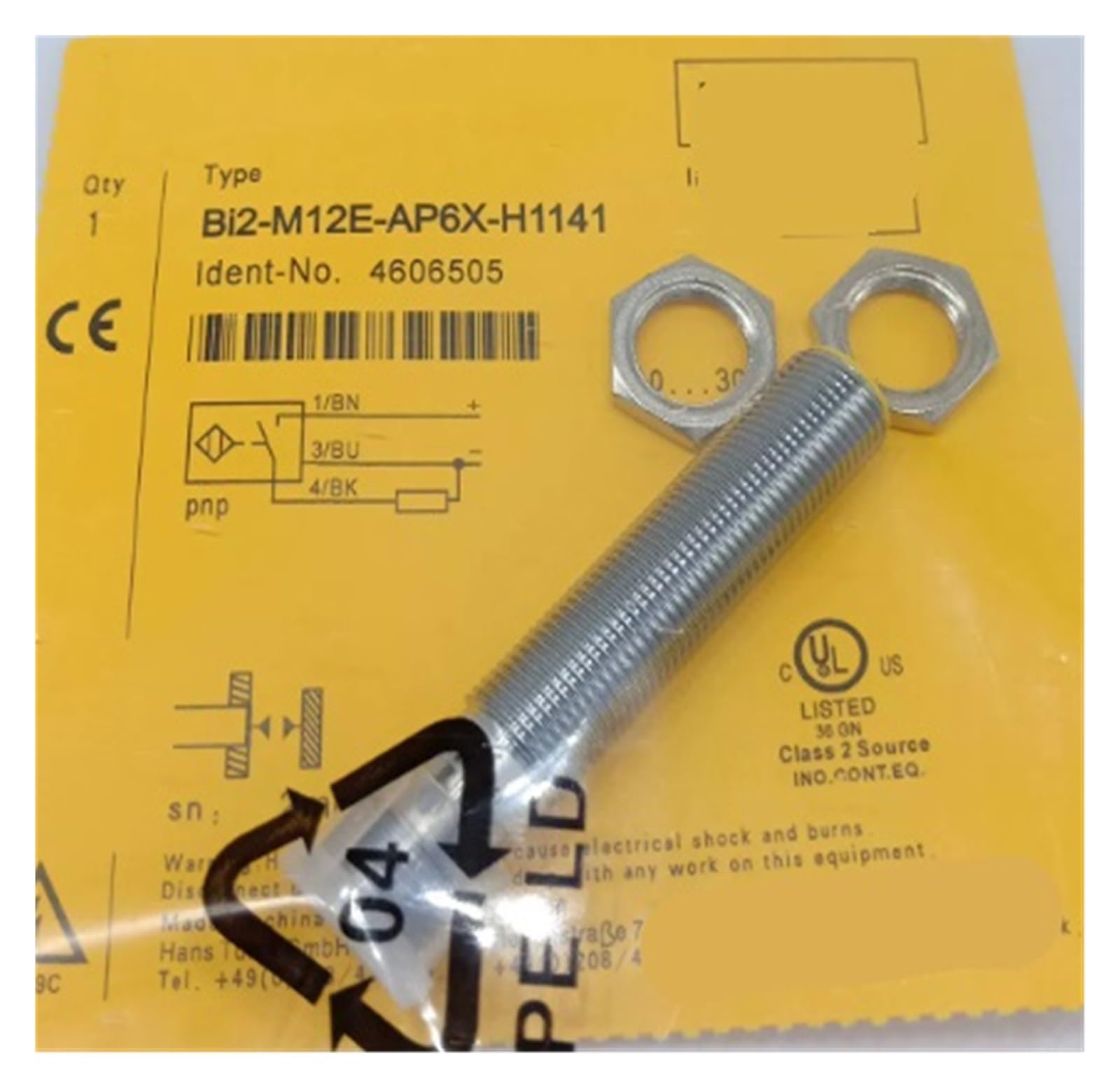 JHPWKRMU BI2-M12-AP6X-H1141 -AN6X/VN6X/VP6X-H1141 Proximity Switch Sensor(BI2-M12-VN6X-H1141)