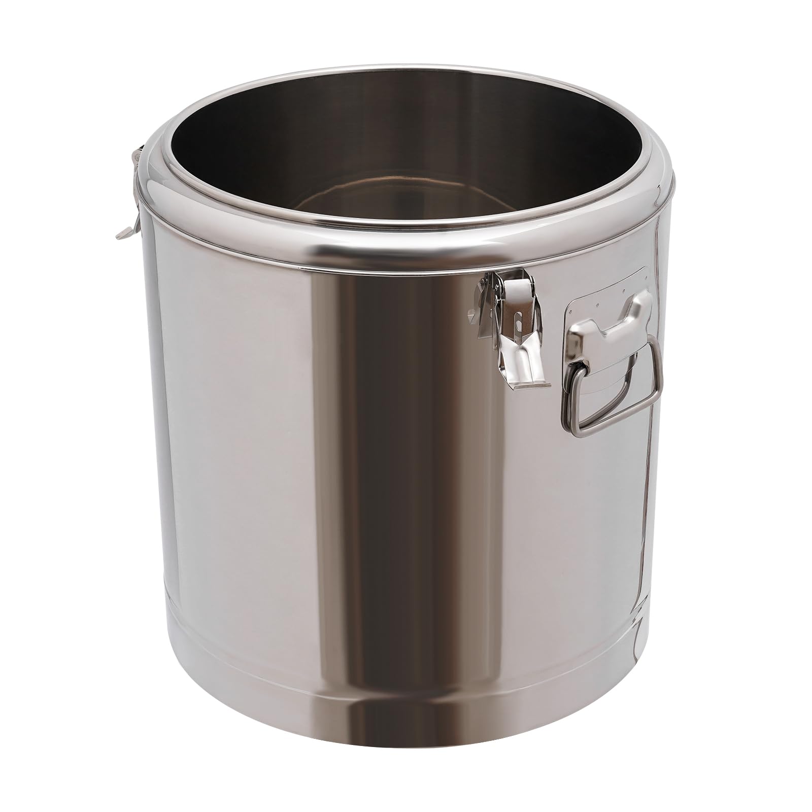 Contenitore termico in acciaio inox, 20/40 l, dispenser per bevande fredde, secchio isolato in acciaio inox, contenitore termico freddo con coperchio, argento (40 l, senza rubinetto)
