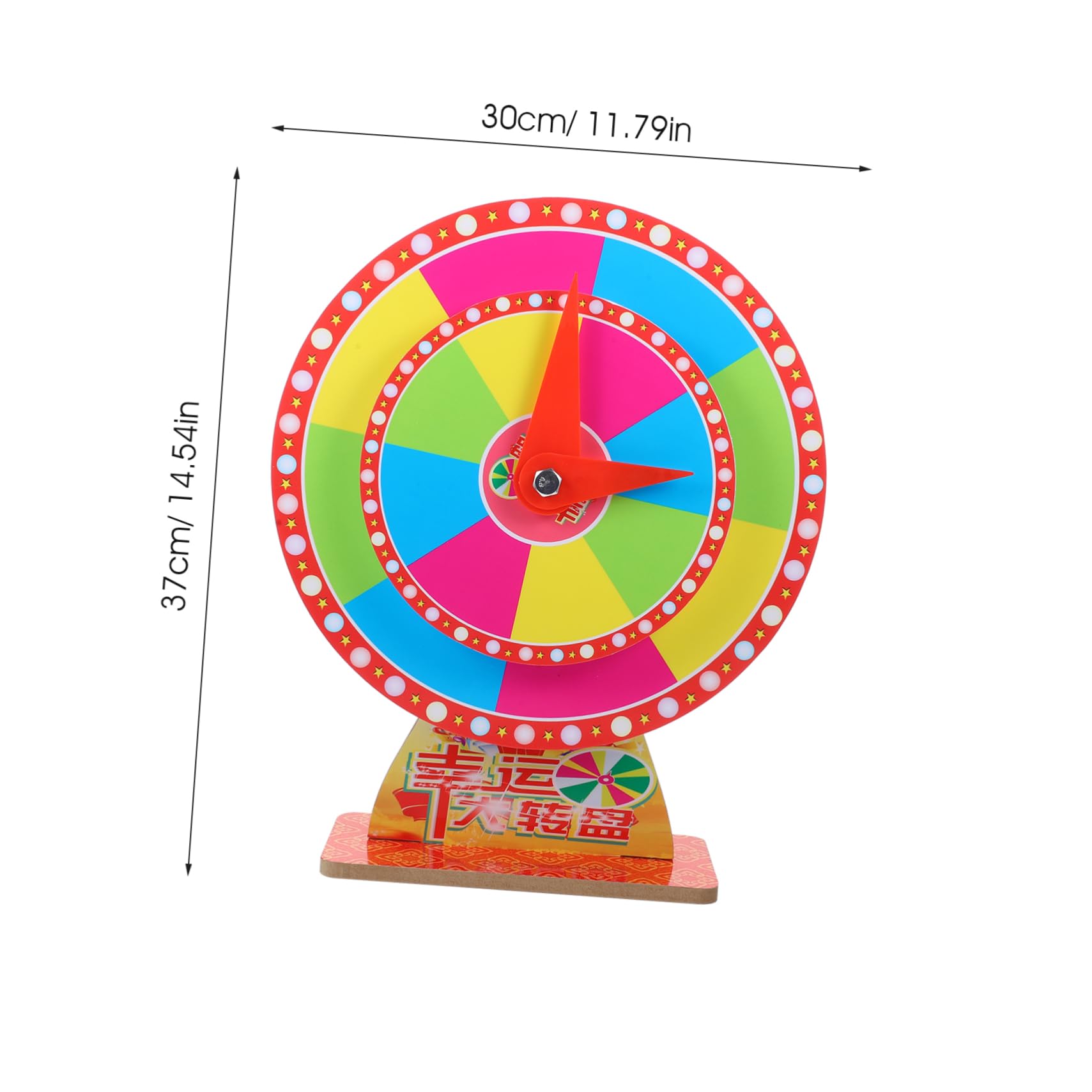 BRIGHTFUFU Rotating Prize Wheel for Prizes Fortune Game Wheel Tabletop Turntable Party Game Props