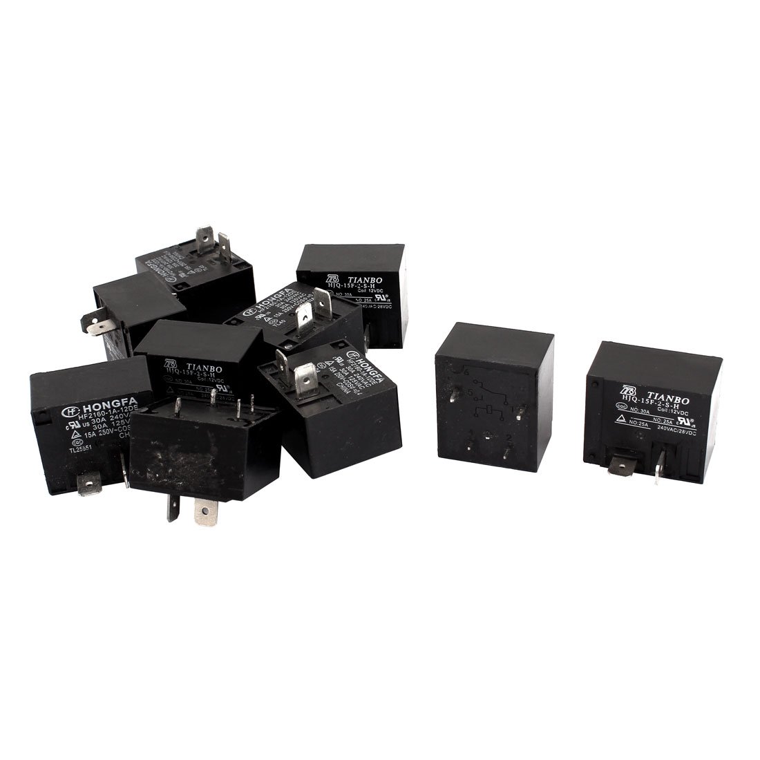 Relé de potencia SPST SLI-12VDC-SL-A de montaje superior electromecánico 10 piezas 3