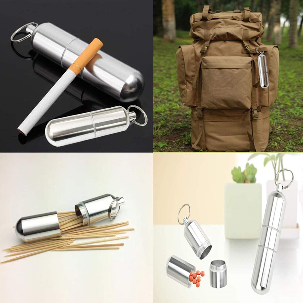 2 Pezzi Portasigarette In Alluminio - Mini, Impermeabili, Con Moschettone, Per Uomo E Donna, Viaggi - Foto 9