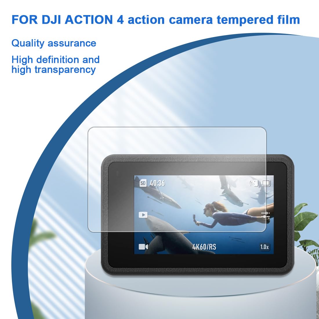 9 Pezzi di Protezione per Schermo in Vetro Temperato per DJI Osmo Action 4, Schermo Piccolo + Pellicola Protettiva per Obiettivi,Protezione per Schermo con Durezza 9h,0.3mm