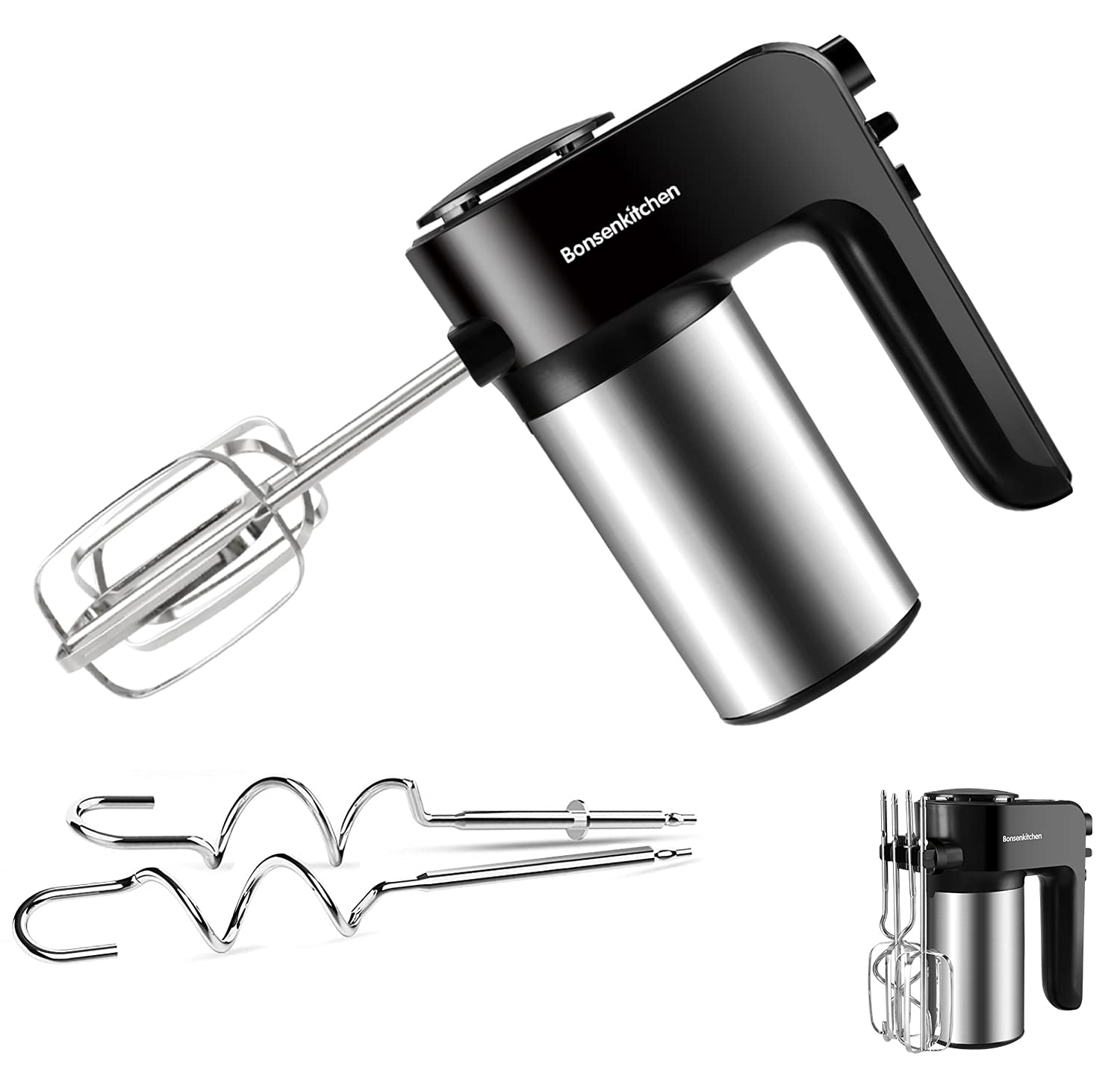 Buy Bonsenkitchen Electric Hand Mixer, Lightweight Handheld Cake Baking