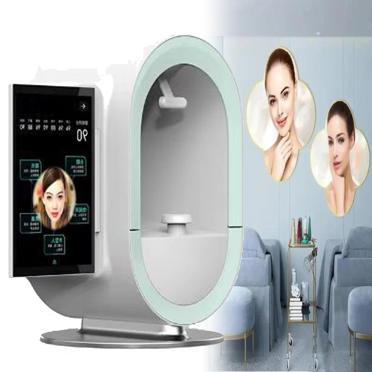 Analizador de Humedad de la Piel 3D, detección y análisis de la Piel Facial, analizador de Humedad de la Piel 3D, análisis de sepidermis/Profundidad y Frontal/Lateral del Rostro B