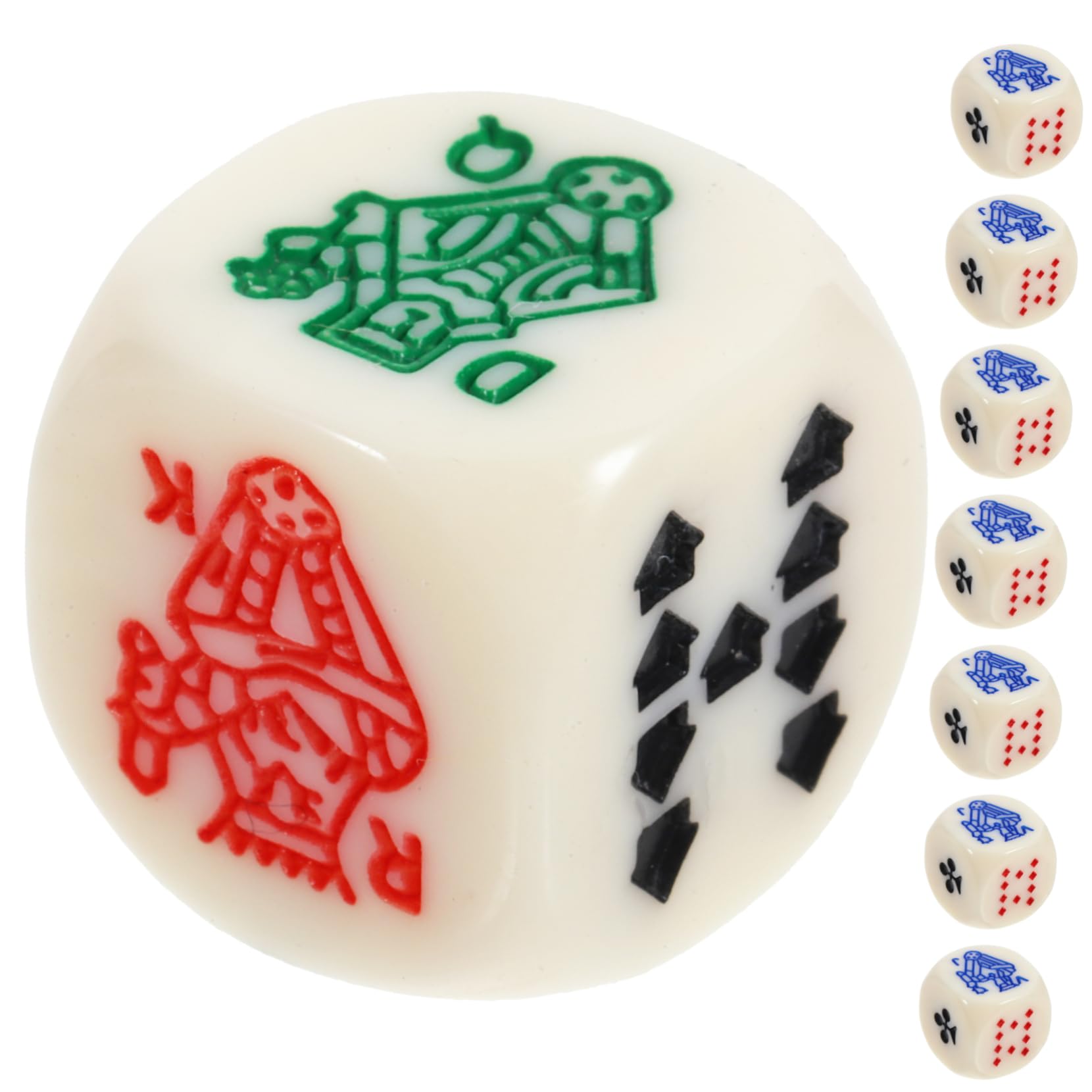 TOYANDONA 75pièces Dés Acrylique pour Poker Espagnol Accessoires De Jeux Amusants pour Et