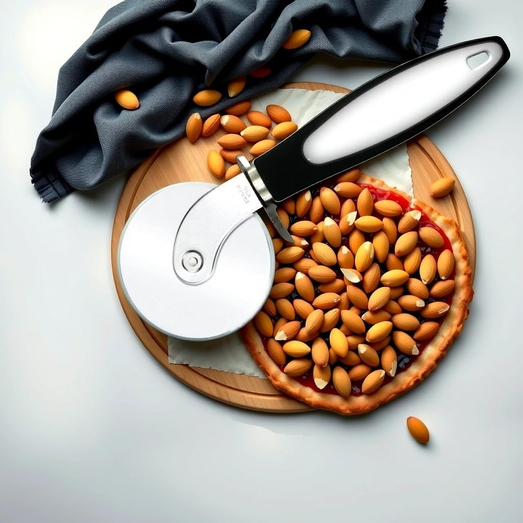 Pizza Wheel, Stainless Steel Slicer,Sliced for Various Pizzas