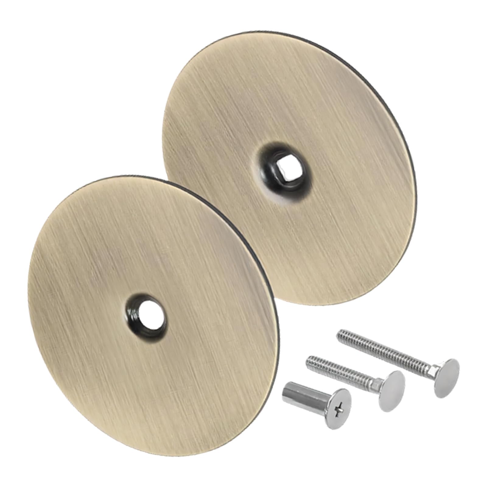 Xjdzineq Bronze 2Pack Stainless Steel Door Hole Cover Plates Easyly Installation For Enhances Security And Privacy Door Hole Filling Plate