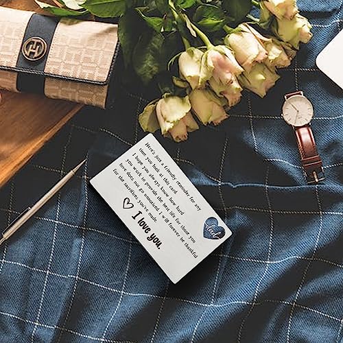 Image of Thank You Dad Engraved Wallet Card Inserts, Wallet Card Gifts for My Dad from Daughter Son, Birthday Father's Day Thanksgiving Christmas Gift for Daddy Papa