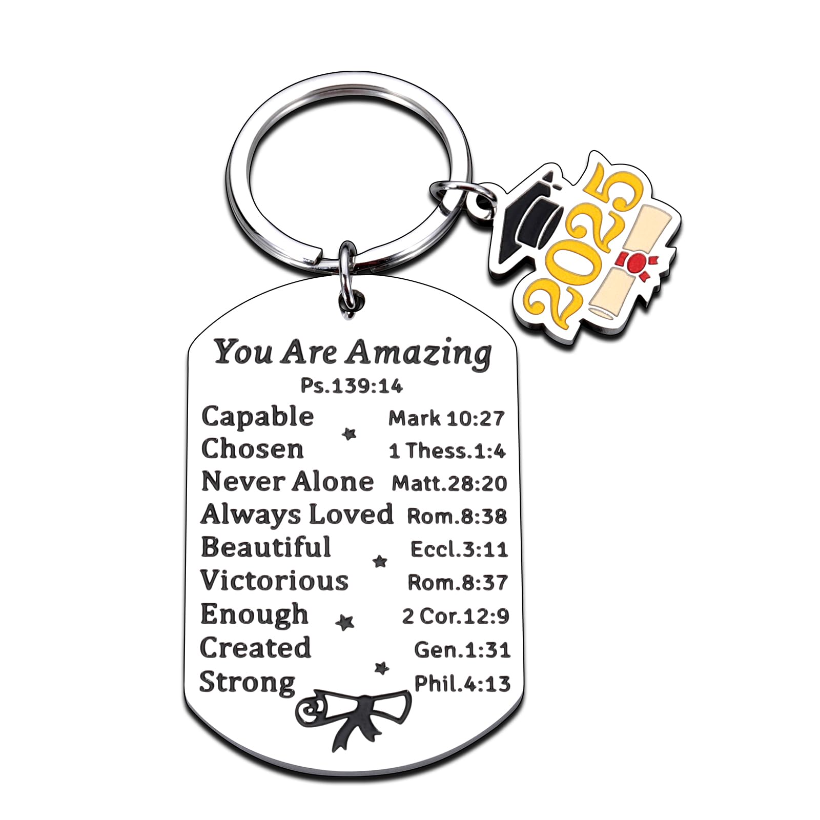 Octamber Senior 2025 Gifts for Her Him Class of 2025 Keychain Masters Degree Graduation Gifts Nurse Graduation Gift College Graduation Gifts for Women Phd Graduation Gifts for Men Women Friends