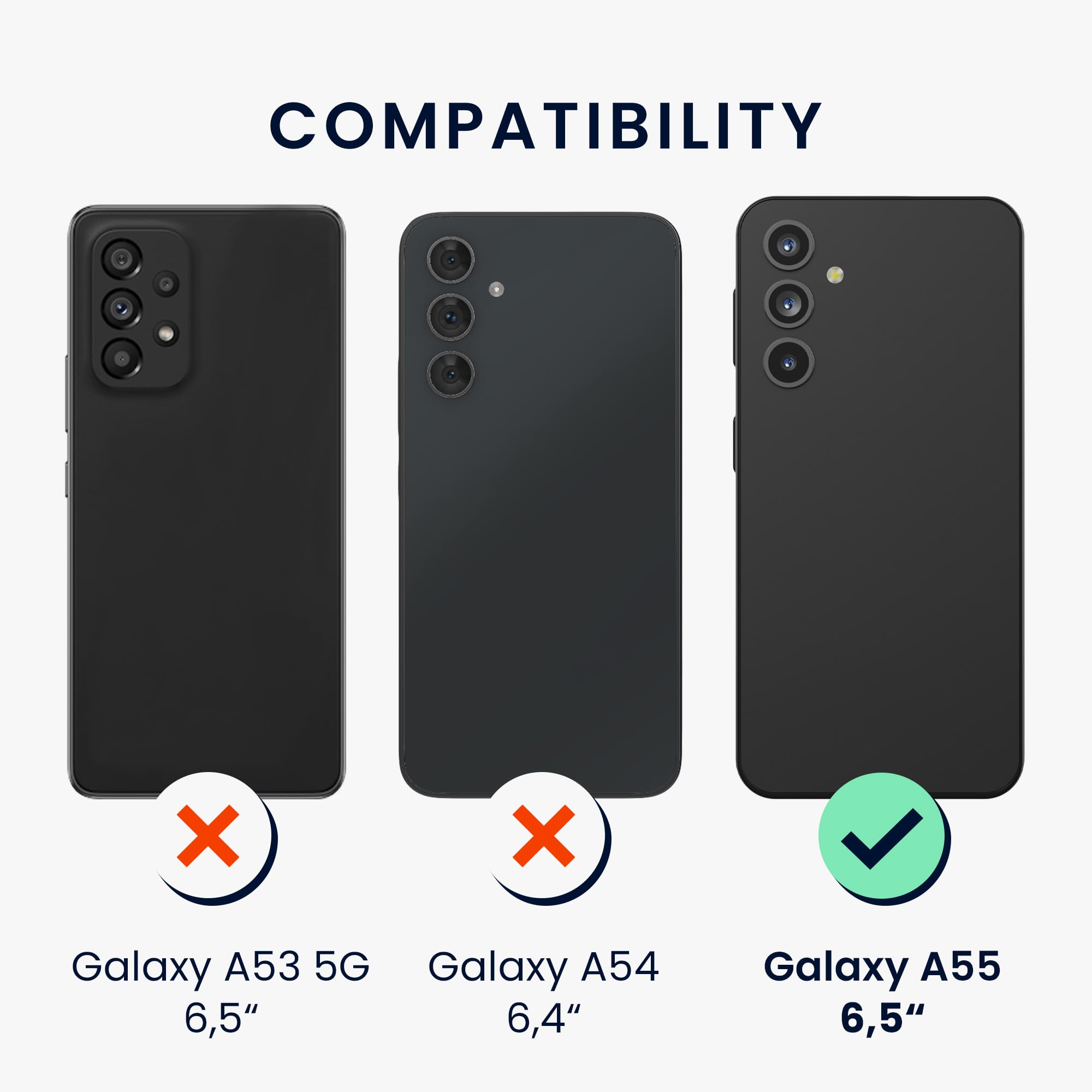 Amazon | kwmobile 3 Count 保護フィルム Samsung Galaxy A55 5G対応