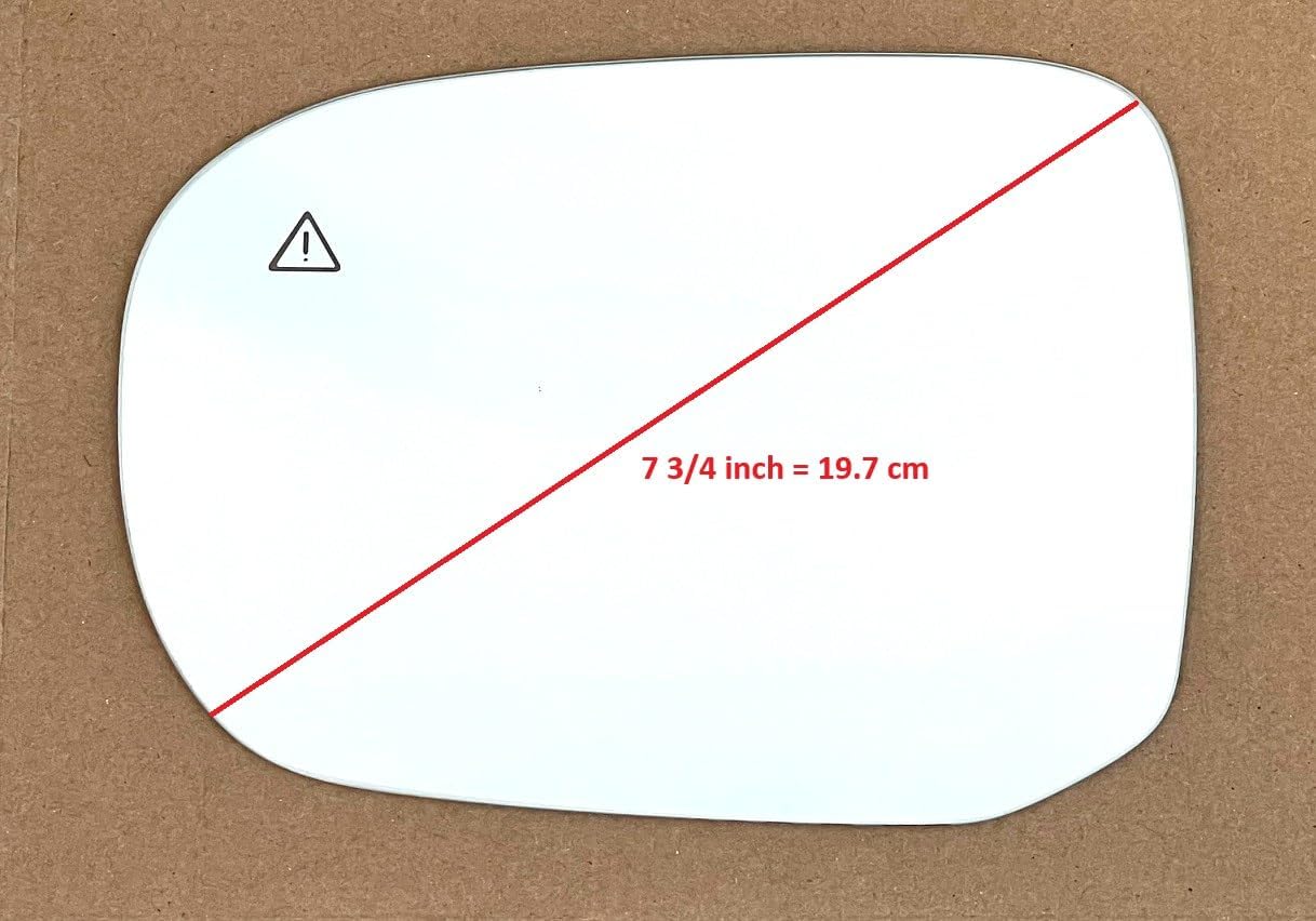 New Replacement Blind Spot Mirror Glass with Full Size Adhesive for 2020-2025 Kia Telluride Driver Side View Left LH