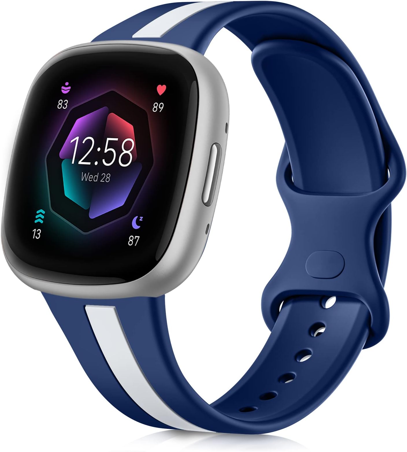 Designer Bands Compatible with Fitbit Sense/Sense 2 & Fitbit Versa 3 / Versa 4 Bands Women Men, Stylish Soft Sport Watch Band for Sense Versa 3 4 Sense 2 Smartwatch Wristbands Strap