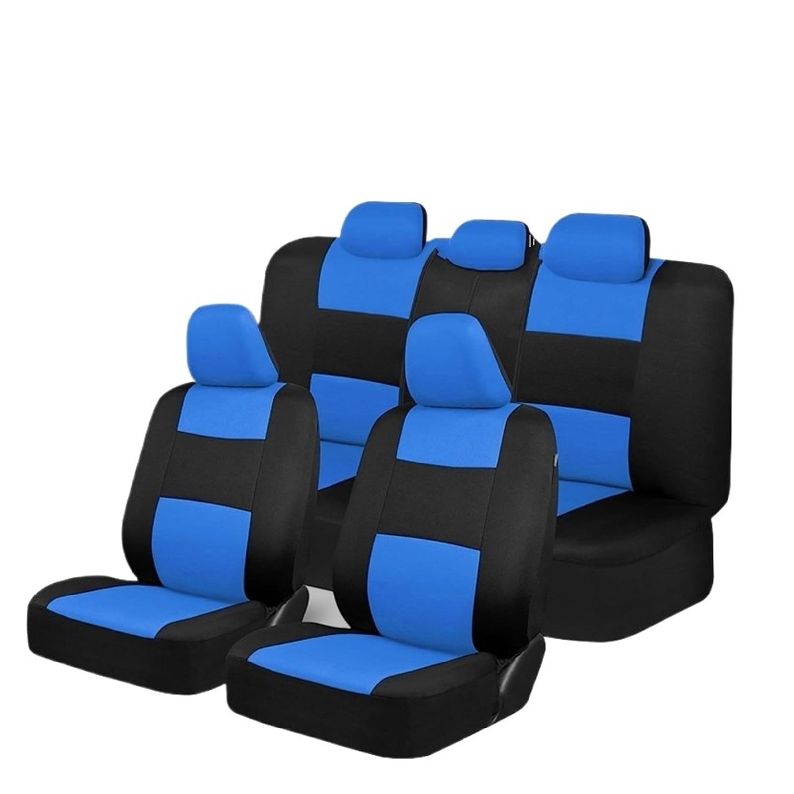 Set Copri-Sedile Coprisedili Universali Per Auto Con Coprivolante Set Di Protezioni Per Le Spalle Per La Maggior Parte Dei Camion Suv(Blu)