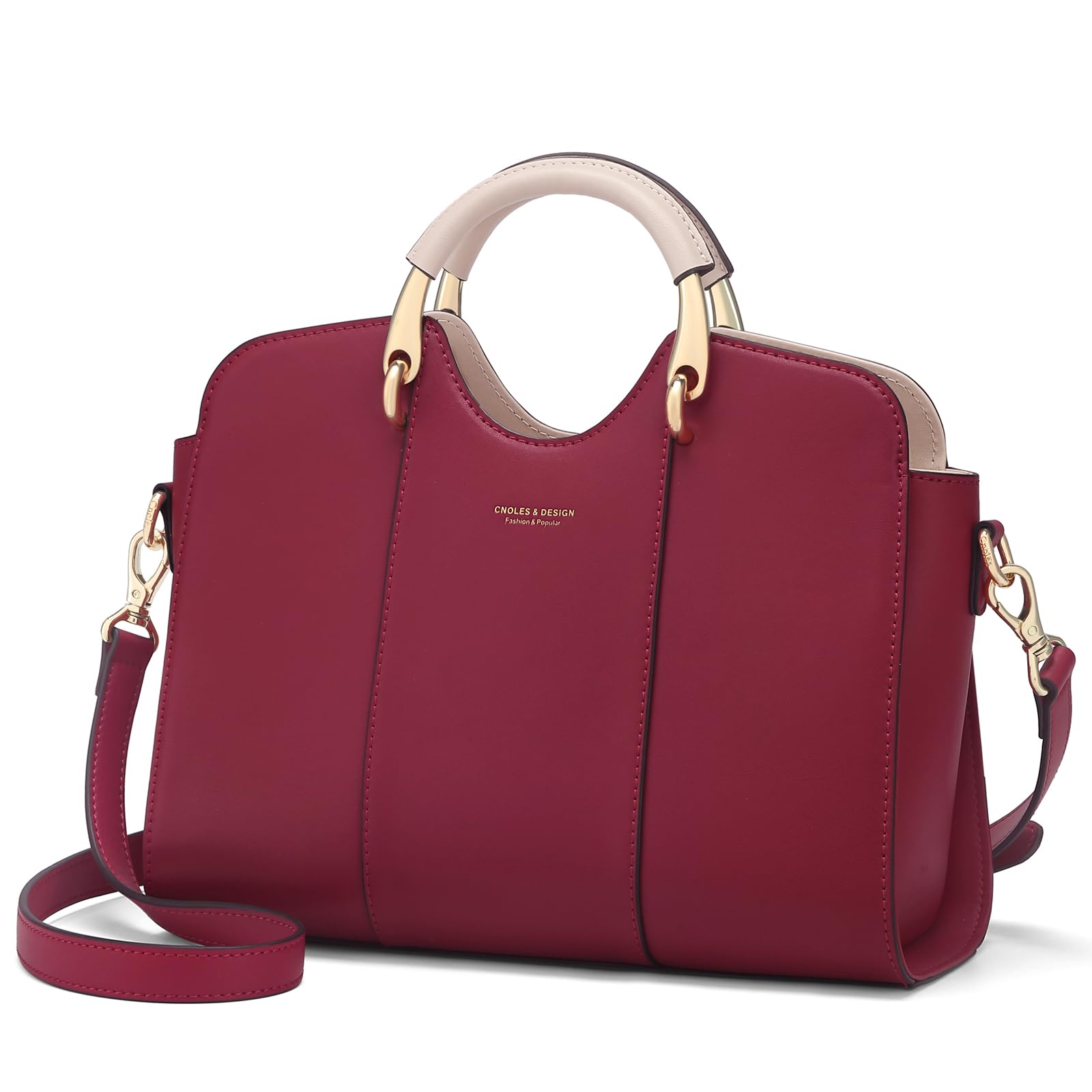 Borsa a mano da donna in pelle, elegante borsa a tracolla – con manico retrò e tracolla – tutti i giorni alla moda lavoro città
