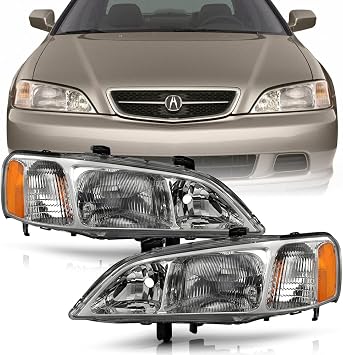 ACANII - For 1999-2001 Acura TL Headlights Headlamps Head Lights Lamps Replacement Driver + Passenger Side