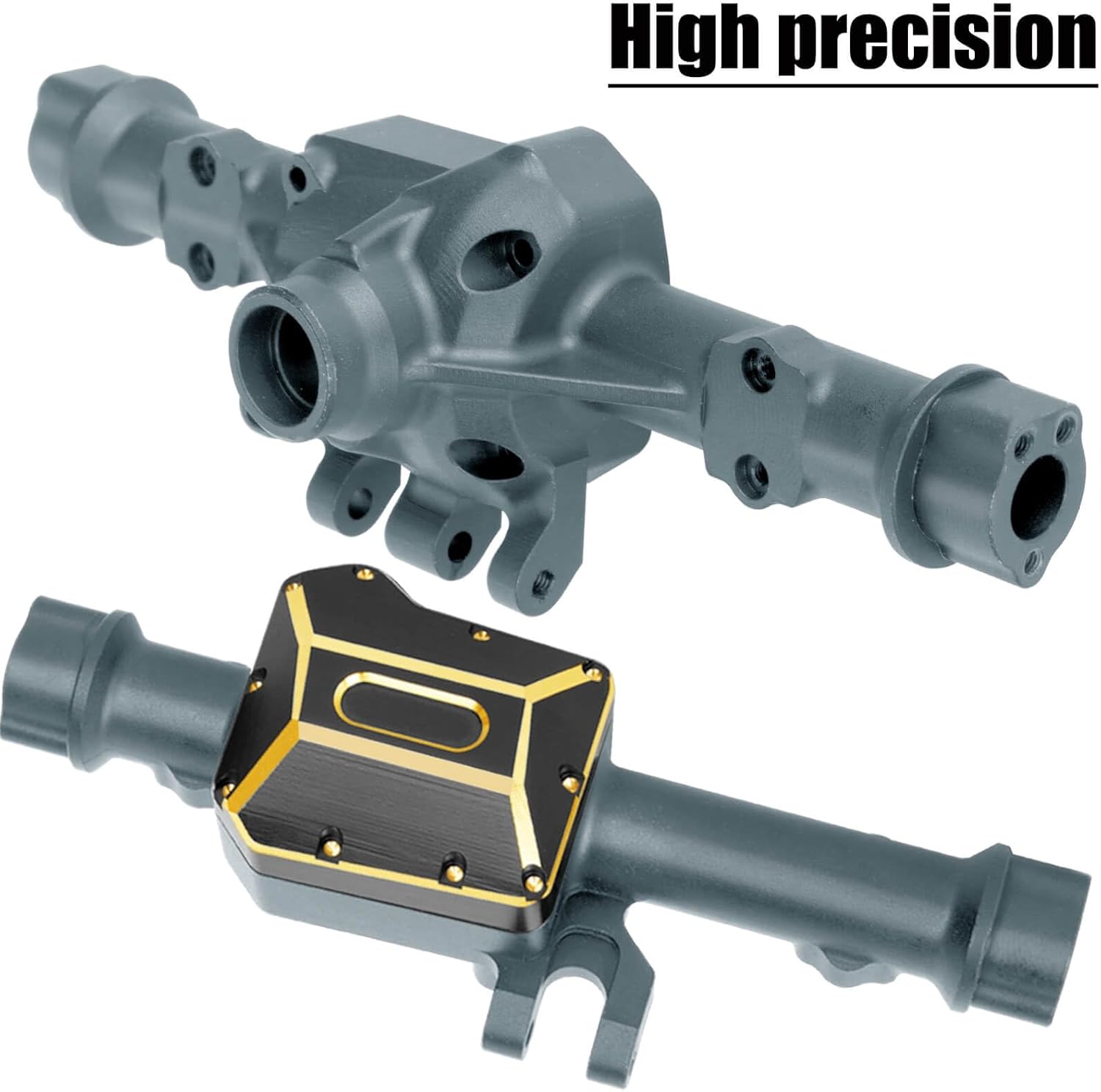 Upgrades Parts for 1/10 TRX4,Brass Front Rear Portal Axles,Axle Mount,Caster Blocks C Hub Carrier,Diff Covers,Inner & Outer Portal Cover Housing Hex Hub,Titanium