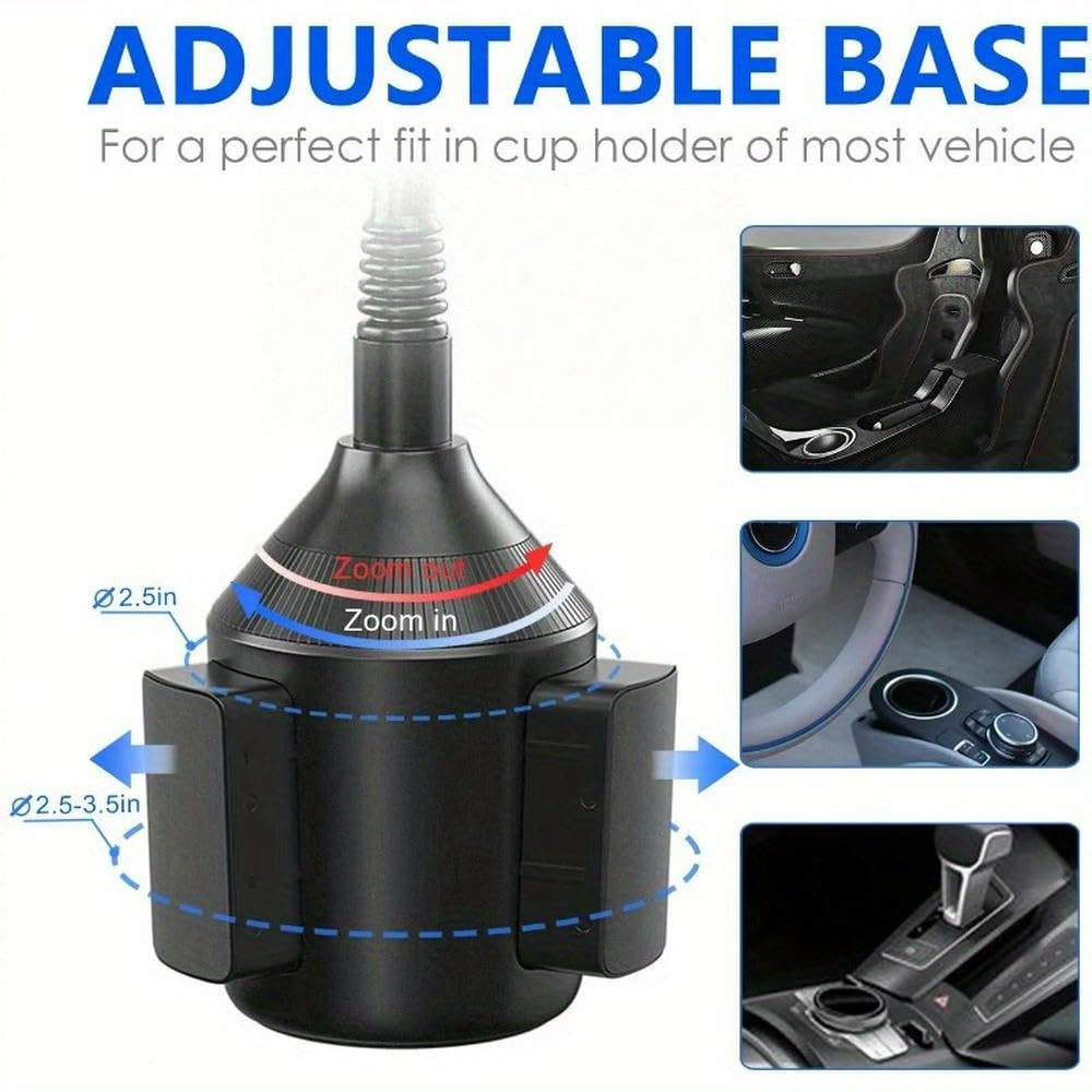 Supporto per Telefono da Auto Regolabile a 360° ZBDZSW - Portabicchieri Sicuro e Flessibile per Tutti Gli Smartphone, Facile Accesso alla Ricarica