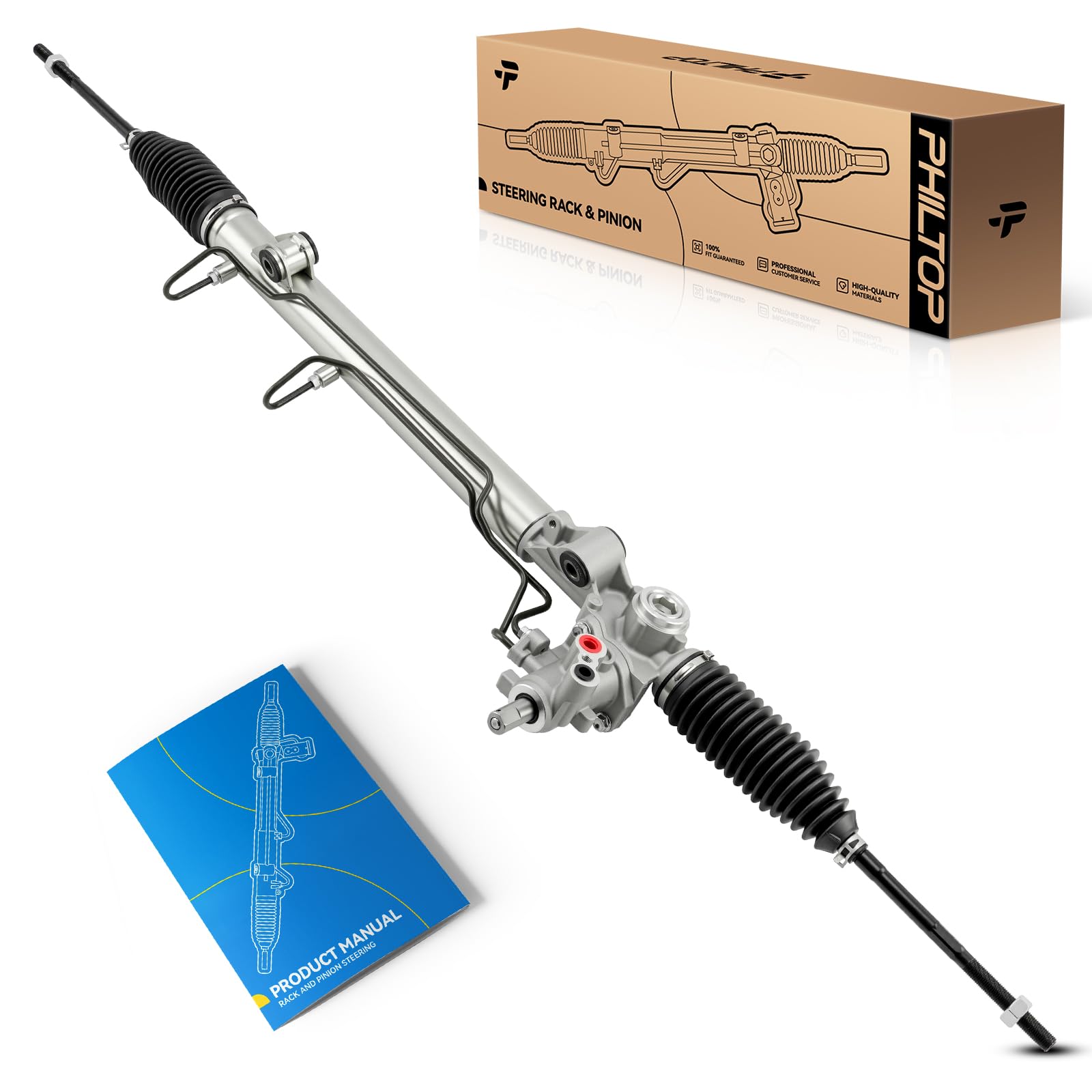 PHILTOP Power Steering Rack and Pinion Compatible with Taurus 08-09 All Models/10-12 3.5L, Flex 2009 All Models/10-12 3.5L, Five Hundred 2007, Taurus X & Sable 08-09 Hydraulic Rack and Pinion 22-2003