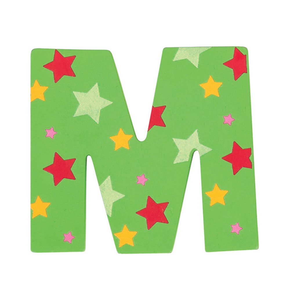 Bigjigs Toys Star Letter M (Green)