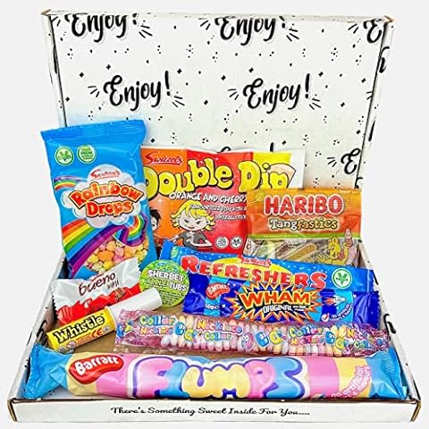 Retro LetterBox Sweets Gift Hamper 10pc Gift Box | Filled With Retro Classic Sweets And Old School Pick n Mix Sweetshop Treats Cover