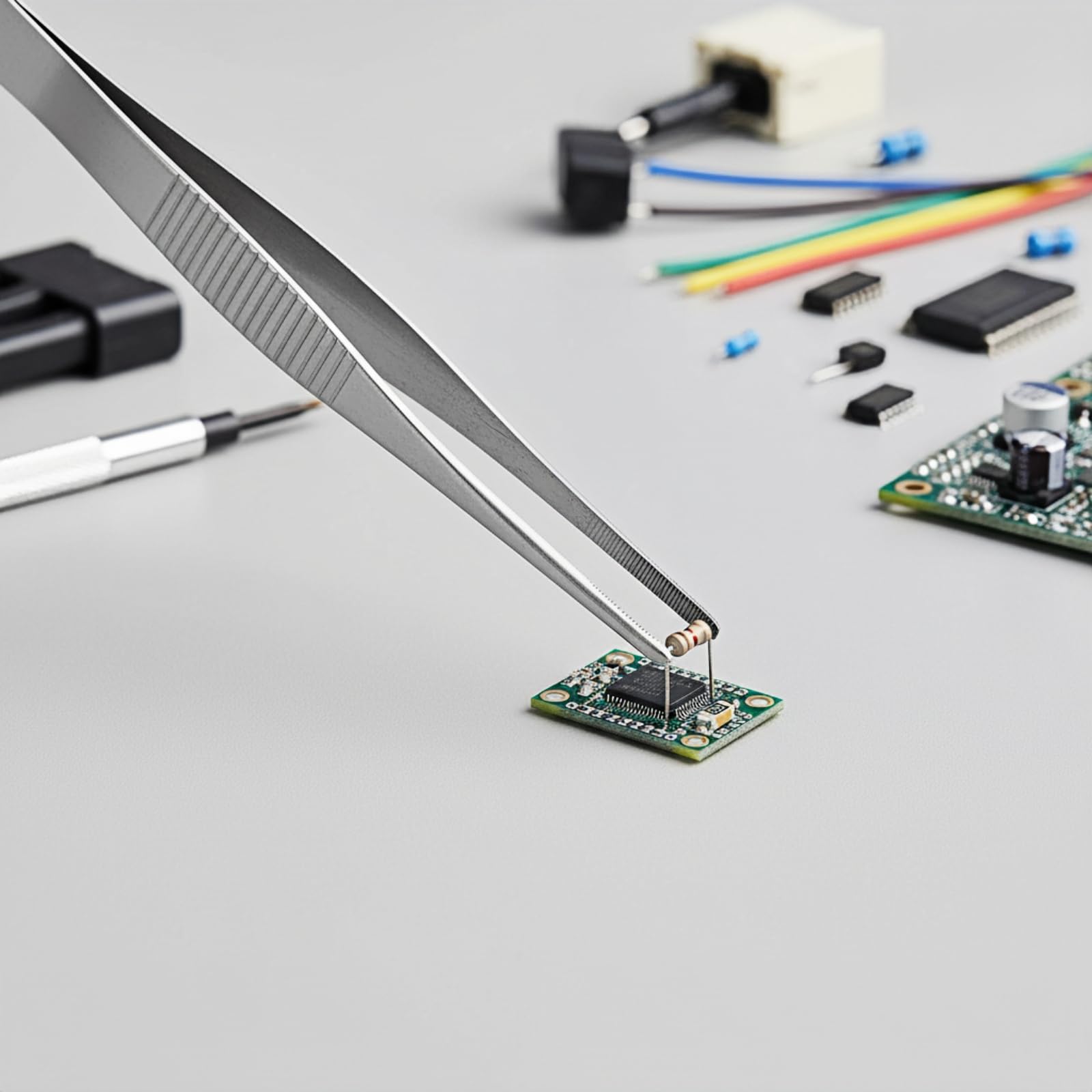 Aililong 2-częściowy zestaw pęsety 14 cm, zakrzywiona i prosta pęseta ze stali nierdzewnej, spiczasta i matowa, antypoślizgowa, uniwersalna, do elektroniki, prac laboratoryjnych i zwierząt wodnych
